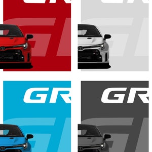 GR Corolla Poster Artwork Automotive Digital Download - (OR) - Prints Available [GR Corolla]