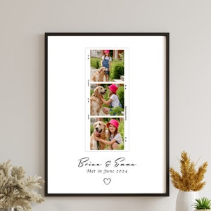 Pósteres de memoria personalizados, regalos de compromiso personalizados, regalo de boda para él o ella, álbumes de registro de crecimiento personalizados