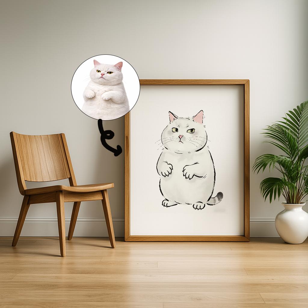 Custom Funny Pet Portrait,ugly Pet Portrait From Photo,silly Cartoon ...