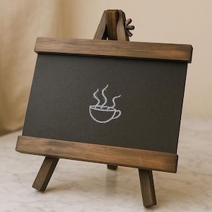Miniplaca rústica de lousa, quadro-negro vintage de mesa para cafeteria, padaria, casamento, decoração de casa, exibição de cardápio, estilo nórdico de fazenda