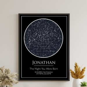 Custom Star Map, Night Sky Map, Custom Map Gift, Stars The Night We Met, Personalized Star maps, Valentines Day Gift, Constellation Map