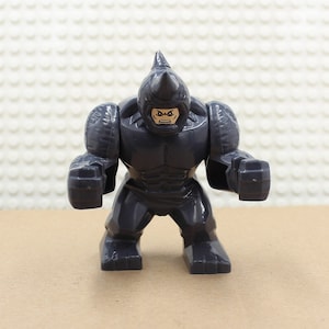 Custom Big Figure Rhino Big Minifig For Spider-man Comic Fan