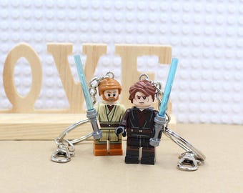 Custom Keychain Anakin and Obi-Wan Custom Keyring For Star Wars Fan