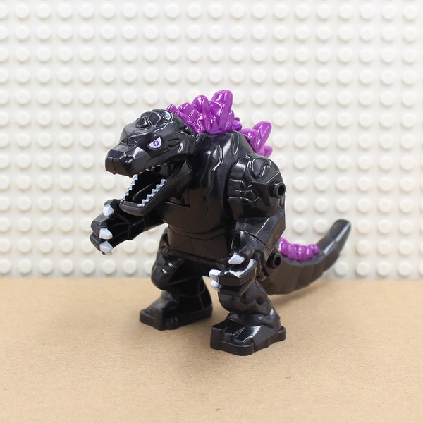 Figura personalizada de dinosaurio dragón monstruo furioso n.° 1, minifigura grande para fanáticos de la animación de películas de ciencia ficción.