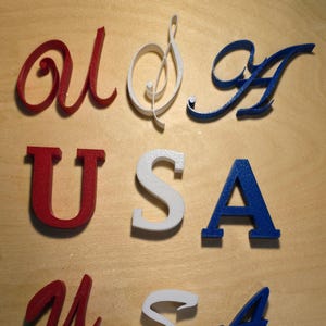Custom Affordable 3D Printed Letters High-Quality Warp-Resistant for Personalized Decor, gifts and signage. Any font including Script fonts