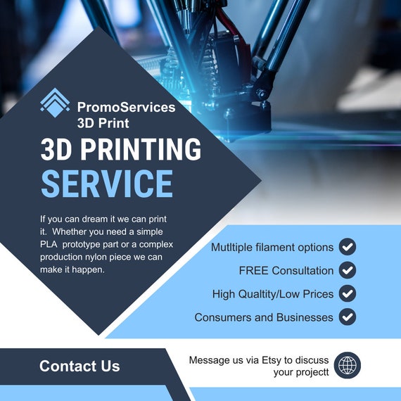 Custom 3D Print Services for businesses and consumers. Message us to discuss your project. No job is too small!