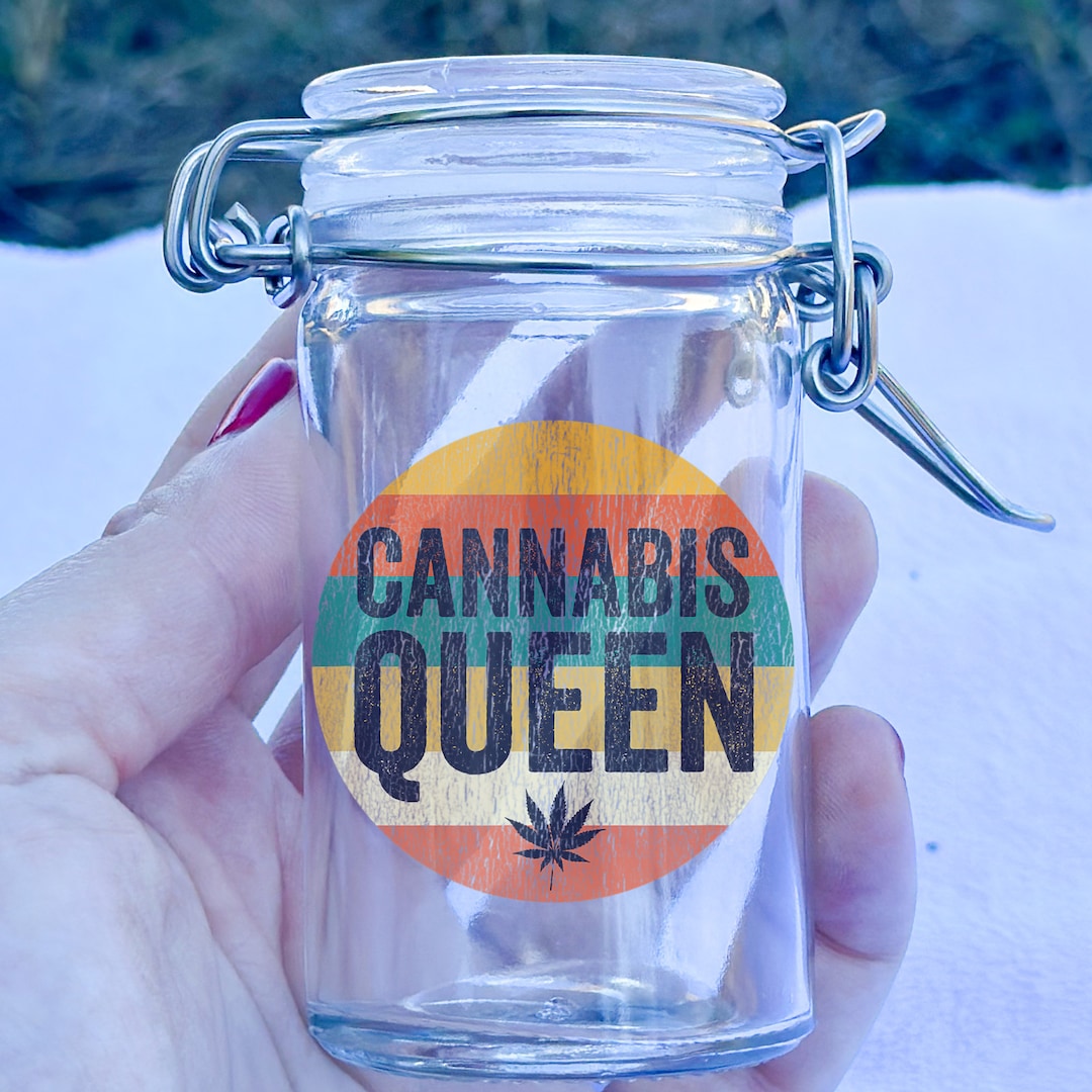Stash Jars, Cannabis Queen Stash Container, Weed Jar, Marijuana Storage