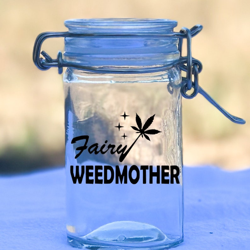 Stash Jars, Fairy Weed Mother Stash Container, Weed Jar, Marijuana Storage, Cute Glass Jar