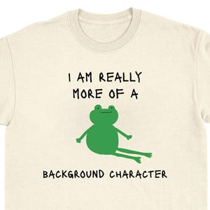 Background Character T-Shirt funny sarcastic tee absurd viral shirt ironic meme clothing silly cursed top weird shitpost t-shirt