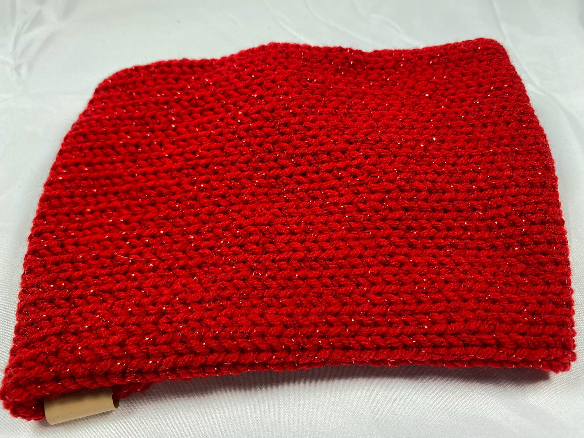 Handmade Hand Crafted Knit headband/ear warmers Sparkly Red Knitted Ear Warmer | Scarlet Letter | Adult Size  main image 3
