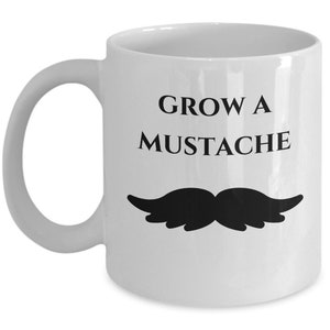 Mustache Party favor Bushy mustache Mustache gift mug funny Unique gifts for him Movember Christmas gift mug Birthday gift friend