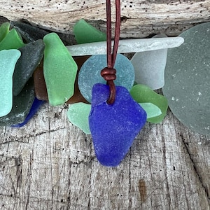 Blue Sea Glass Necklace