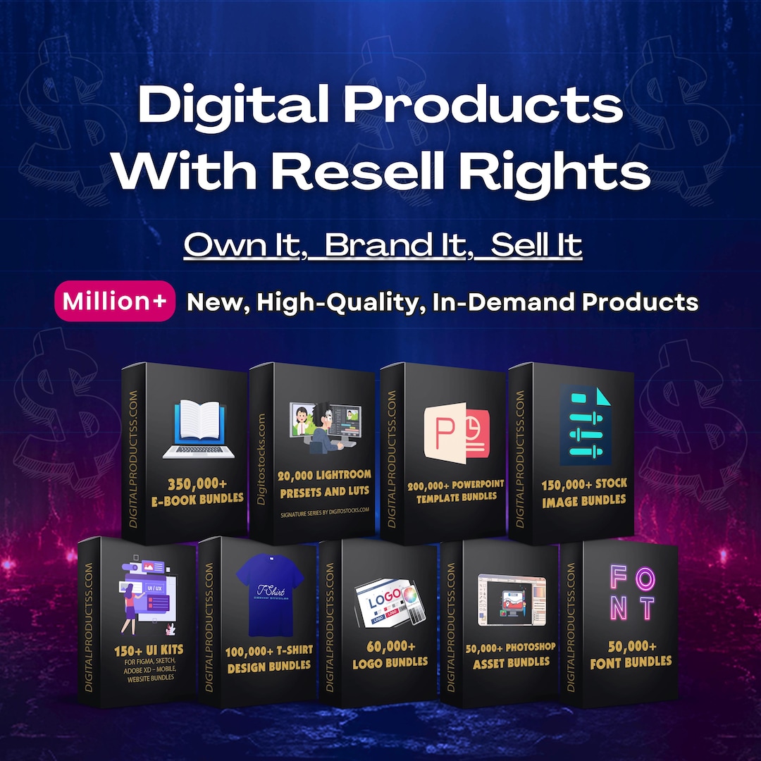 Digital Products Bundle | PLR & MRR Resell Rights Bundle | Done for You ...