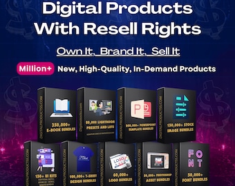 Digital Products Bundle | PLR & MRR Resell Rights Bundle | Done For You Digital Products | Best Seller Digital Download