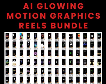 1500+ AI Glowing Motion Graphics Reels Bundle | TikTok, Instagram Reels & Shorts Templates | Instant Download Video Effects