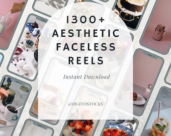 1300+ Aesthetic Faceless Reels | Instagram Reels Bundle | Viral Short Video Content | Faceless Videos | PLR MRR | Digital Marketing Bundle
