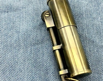 Retro kerosene lighter, handmade trench bullet case brass lighter, EDC windproof lighter, gift lighter