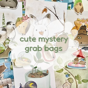 Mystery Grab Bags | Cute Stickers and Art Print