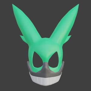 Deku First Suit Faceshell STL 3D Print Files Fanart