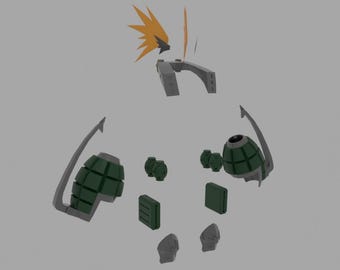 Bakugo Dynamight Manga/Anime Accurate Cosplay Pack STL 3D Print Files Fanart