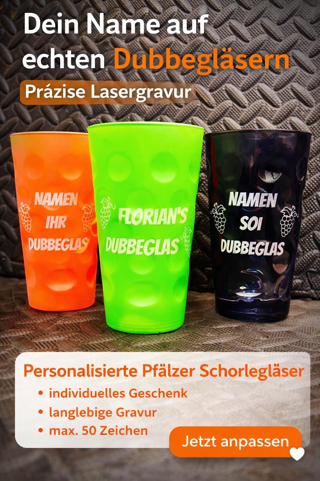 Dubbeglas plastik