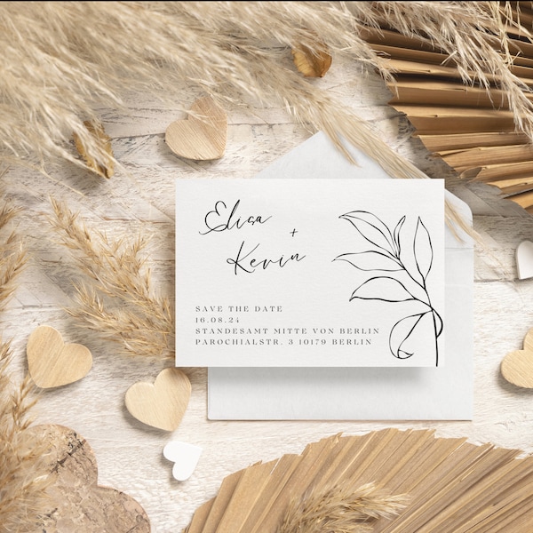 Wedding invitation, template, invitation card, Save the Day, Davetiye, Söz, Nisan, Kina, can be designed as desired, printable in two sizes