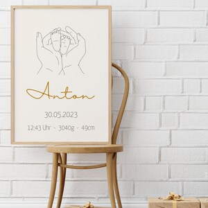 Personalisierbares Namensposter| Minimalistisch| Kinderzimmer Poster| Geburtsposter| Taufgeschenk| Babygeschenk| A3 & A4|Bilderrahmen