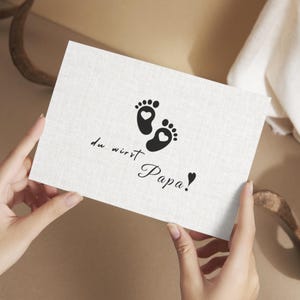 Schwangerschaft verkünden | Postkarte| Du wirst Papa| Du wirst Oma und Opa| Du wirst Tante und Onkel| Wir bekommen ein Baby|Doppelseitig