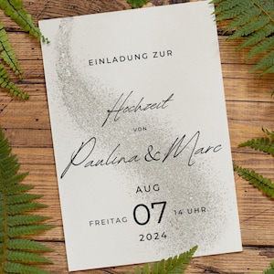 Hochzeitseinladung Silber Glitter| Silberne Glitzer Hochzeit| Hochzeitseinladung mit silberne Glitzer| druckbare Hochzeitseinladungsvorlage