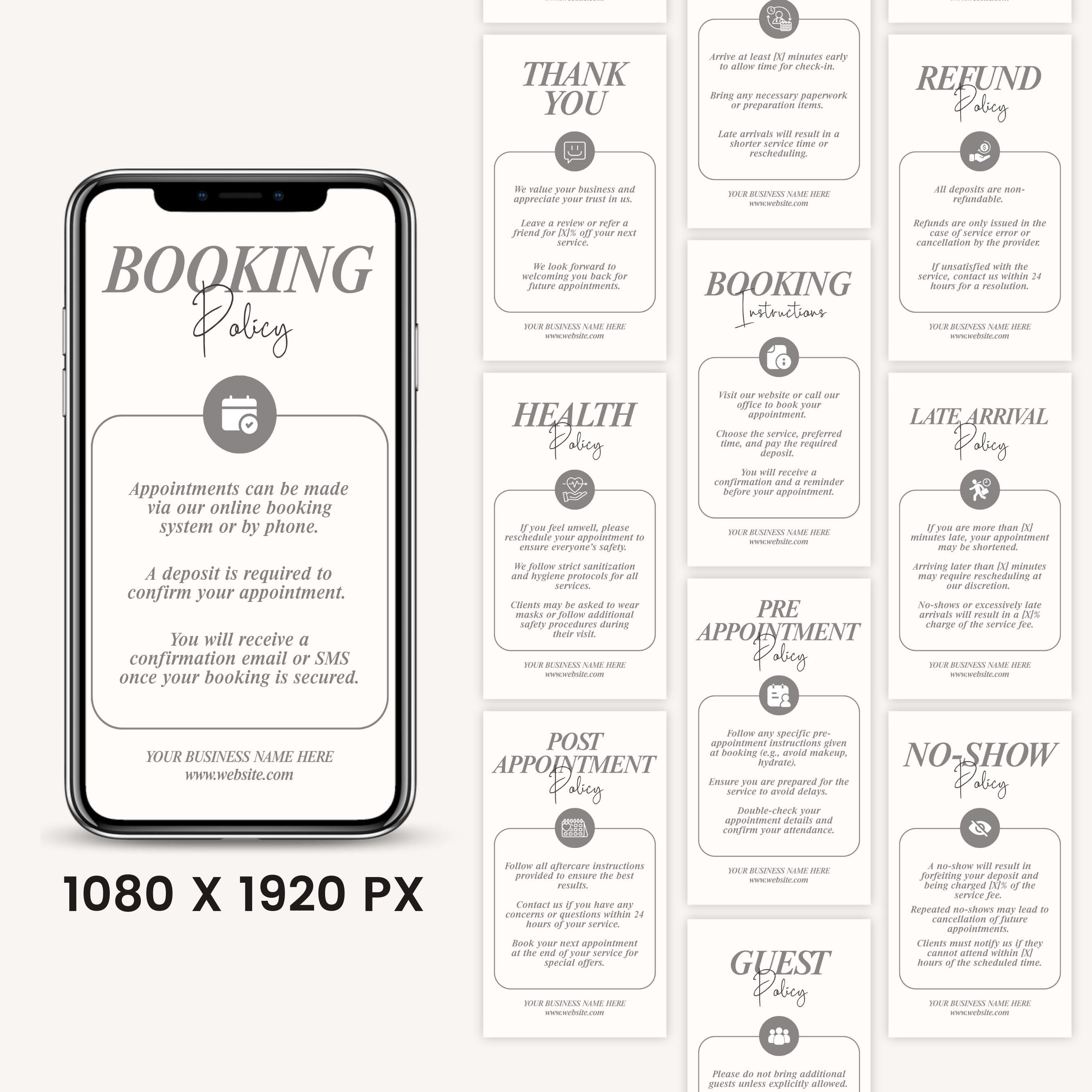 35+ Booking Policy Templates, Editable Booking Policies for Instagram ...