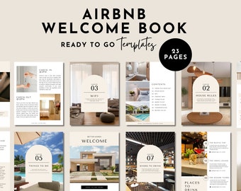 Airbnb Welcome Book Template, Editable Welcome Guide, Airbnb House Apartment eBook, House Host Manual Guidebook, VRBO Vacation Rental