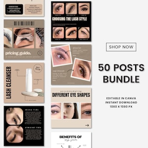 Lash Tech Artist Instagram Post| Lash Artist Instagram Template| Eyelashes Extension Posts| Esthetician Beauty Posts| Lash Tech Social Media