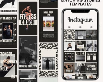 Fitness Posts Instagram Templates, Fitness Insta Stories, Fitness Coaching Templates, Yoga Templates, Gym Posts, Personal Trainer Template