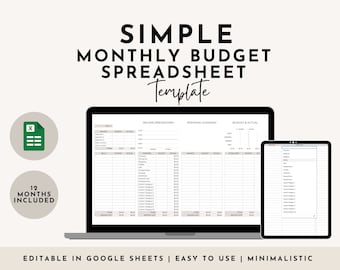 Hojas de cálculo de Google para presupuesto sencillo, presupuesto mensual, seguimiento del presupuesto de nómina, presupuesto semanal, hoja de cálculo de Google para presupuesto semanal