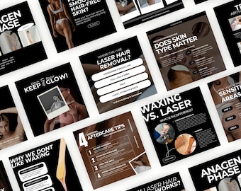 Laser Hair Removal Instagram Template, Laser Hair Removal Post, Laser Esthetician Template, Med Spa Templates, IPL Hair Removal Post, Canva