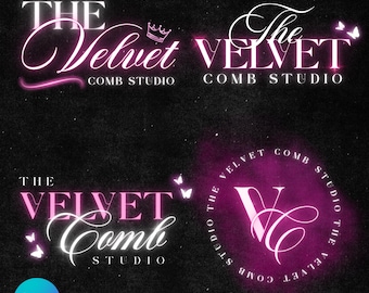 Hair Logo Business Bundle, Beauty Logo Template, Hairstylist Logo, DIY Beauty Logo, Hair Salon Logo, Hair, Makeup,Lash, Hair Artist Lash