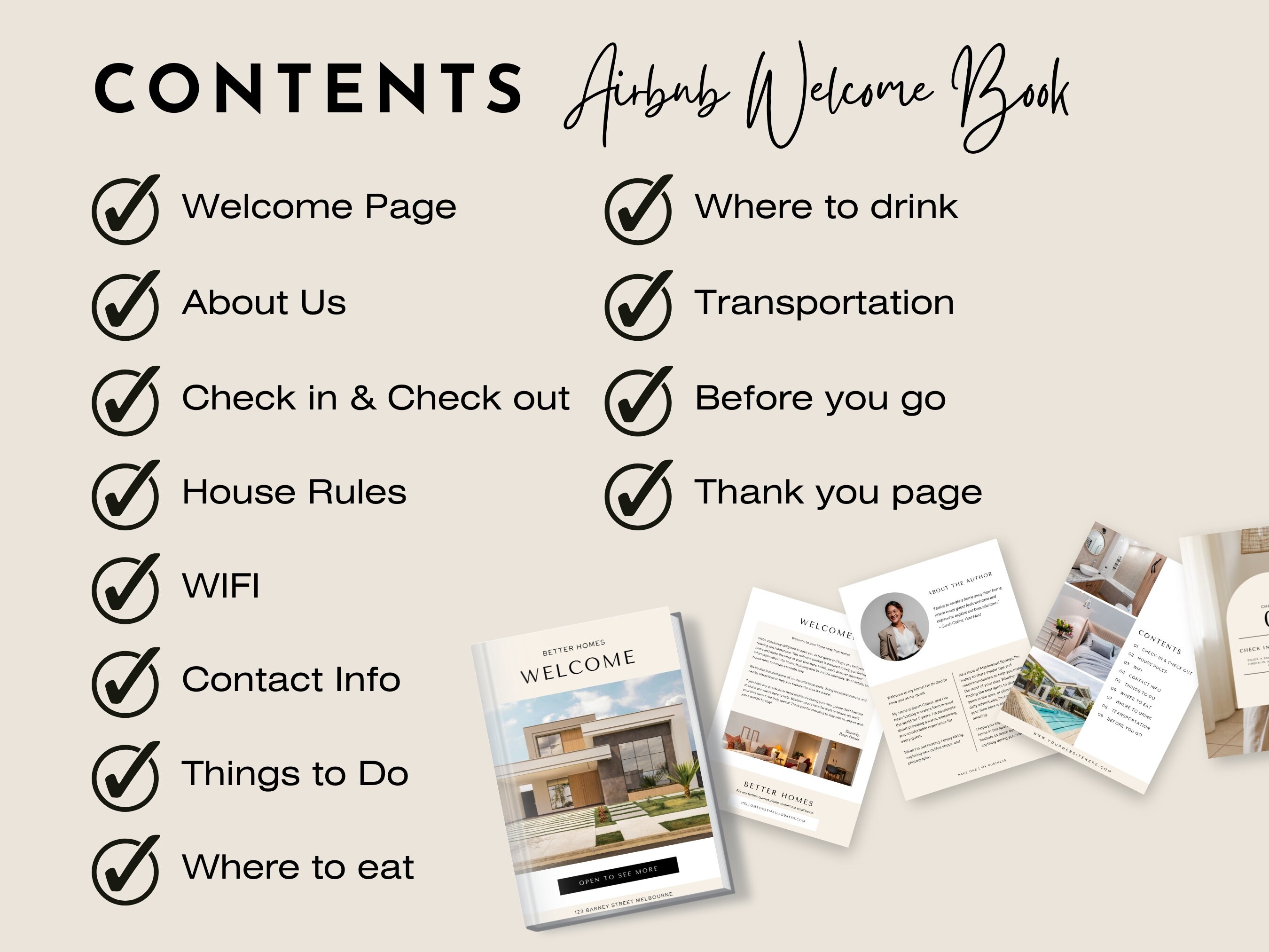 Airbnb Welcome Book Template, Editable Welcome Guide, Airbnb House ...