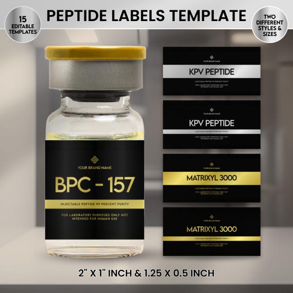 Peptide Label Templates Bundle, Peptide Printable Label, Peptide Therapy Canva Template, Peptide Marketing LABEL Template - Etsy Peptide Label Templates Bundle, Peptide Printable Label, Peptide Therapy Canva Template, Peptide Marketing LABEL Template - Etsy