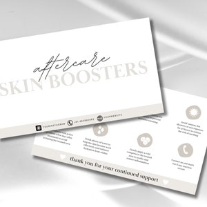 Skin Boosters-nazorgkaart, injectables-advies, Skin Booster-voorzorg- en nazorgkaarten, Med Spa-verpleegkundige-injector, botox, schoonheidsspecialiste
