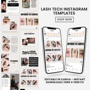 Lash Tech Artist Instagram Post| Lash Artist Instagram Template| Eyelashes Extension Posts| Esthetician Beauty Posts| Lash Tech Social Media