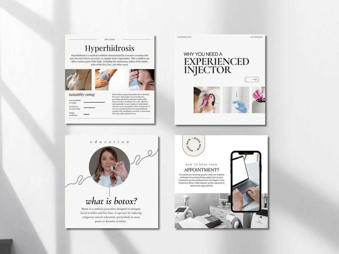 50 Nurse Injector Instagram Templates | Botox and Filler Canva Template ...
