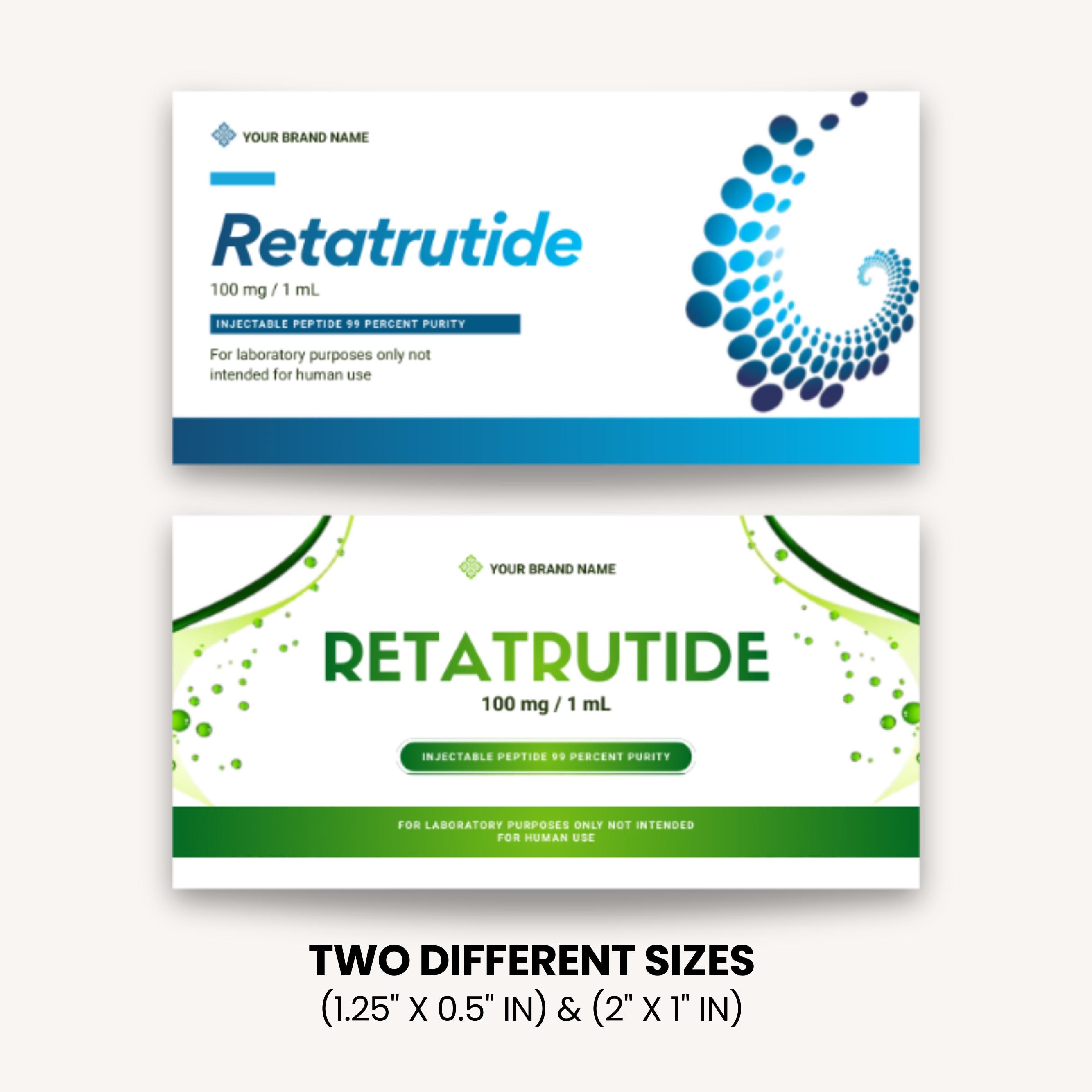10 Retatrutide Label Template, Peptide Printable Label, Peptide Therapy  Canva Template, Peptide Marketing LABEL Template - Etsy
