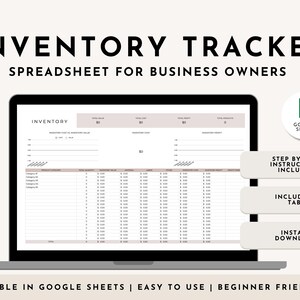 Inventory Tracker Spreadsheet Business Inventory Template Google Sheets Excel Inventory Management Inventory Log List Order Tracker Template