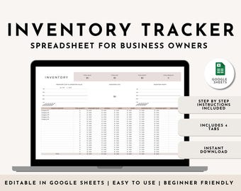 Inventory Tracker Spreadsheet Business Inventory Template Google Sheets Excel Inventory Management Inventory Log List Order Tracker Template