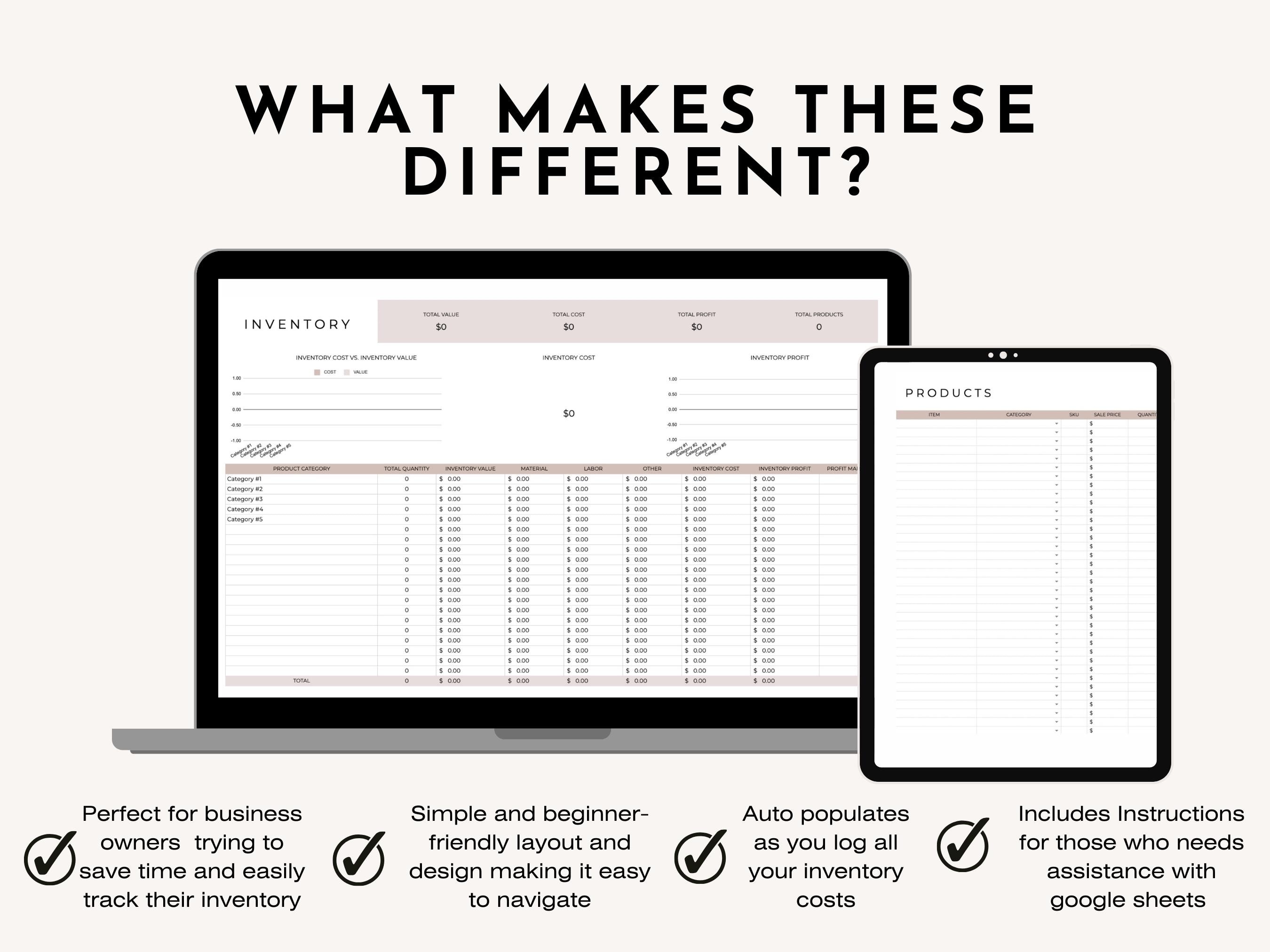 Inventory Tracker Spreadsheet Business Inventory Template Google Sheets ...