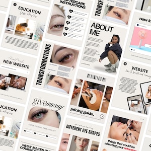 Lash Tech Instagram Post Lash Tech Social Media Lash Artist Instagram Template Lash Content Lash Templates Esthetician Lash Tech Posts