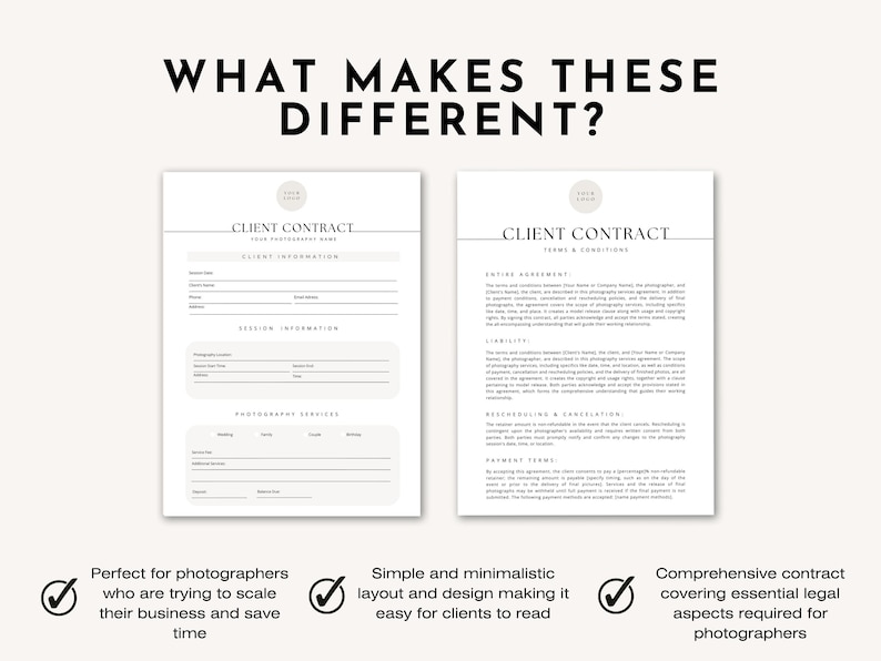 Client Contract Form Photography Client Contract Template, Photography Forms, Editable ...