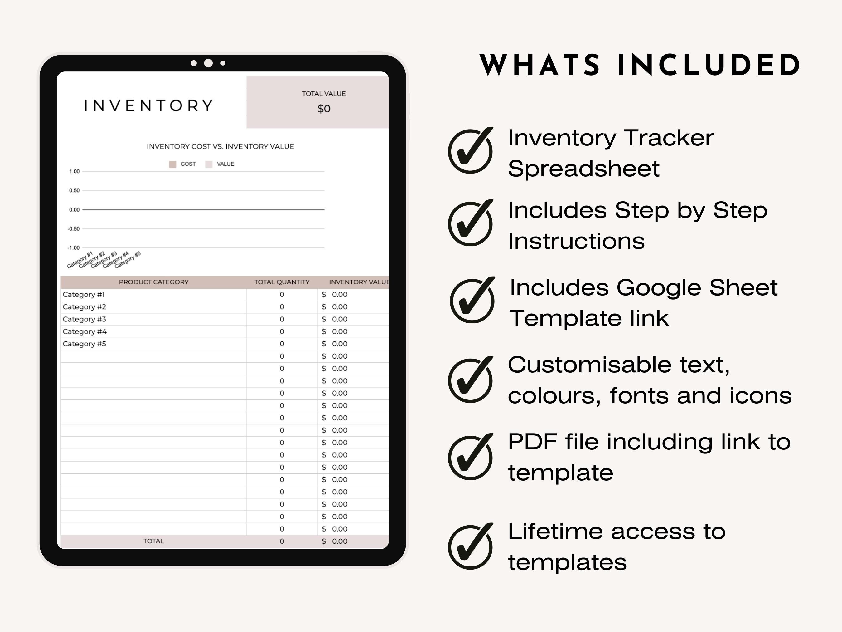 Inventory Tracker Spreadsheet Business Inventory Template Google Sheets ...