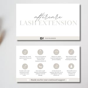 Lash nazorg kaartsjabloon | Wimperverlenging | Wimpertechnologie | Brandingkit | Onderhoudsinstructies | Wimperverlengingskaart | Wimperinstructies