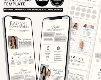 Esthetician Acuity Scheduling Templates, Acuity Booking Site Template, Esthetician Schedule, Acuity Esthetician, Esthetician Cards